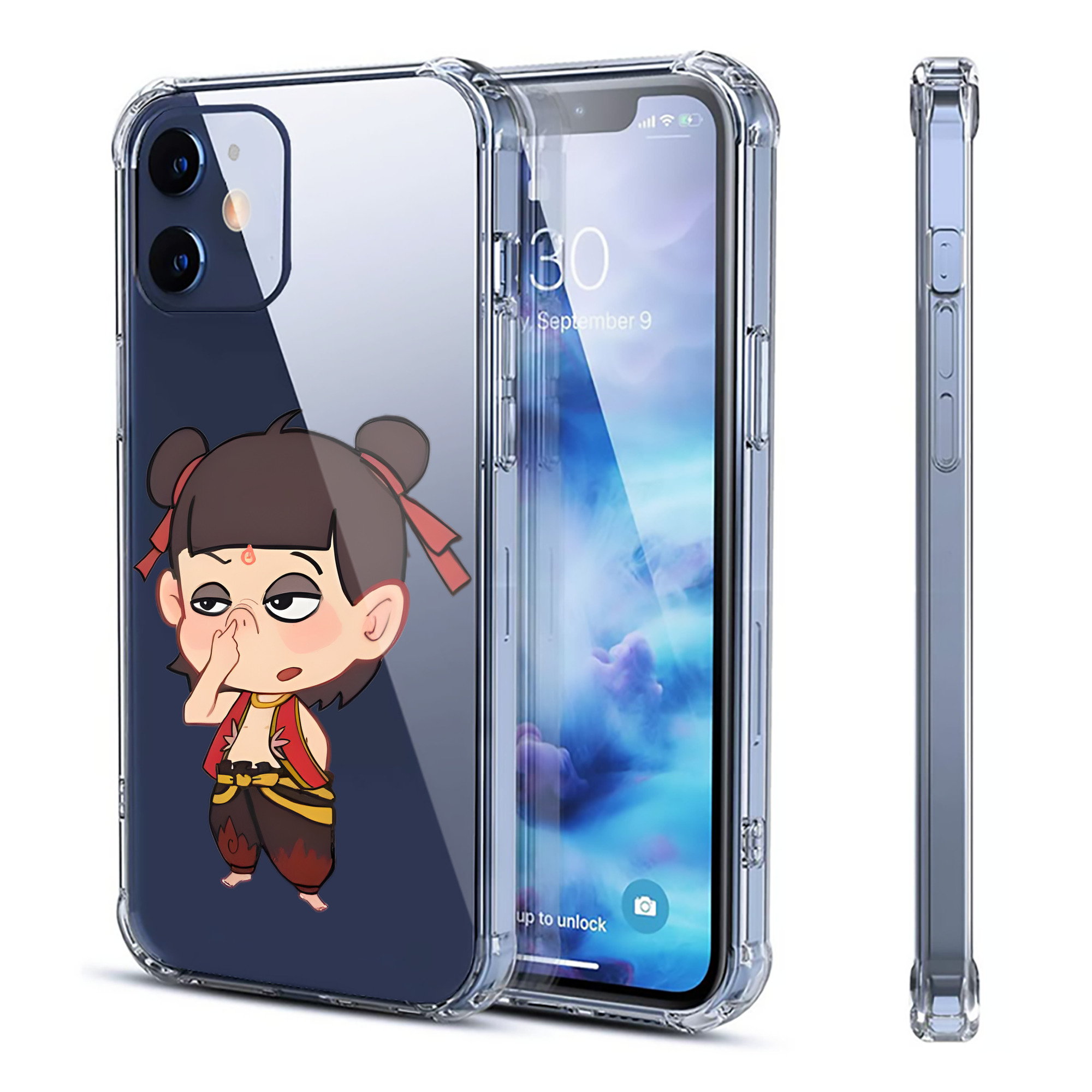（画像用） Ne Zha 2 ナタ 魔童の大暴れ 【iPhone 12シリーズ対応】透明スマホケース（クリアソフトケース）